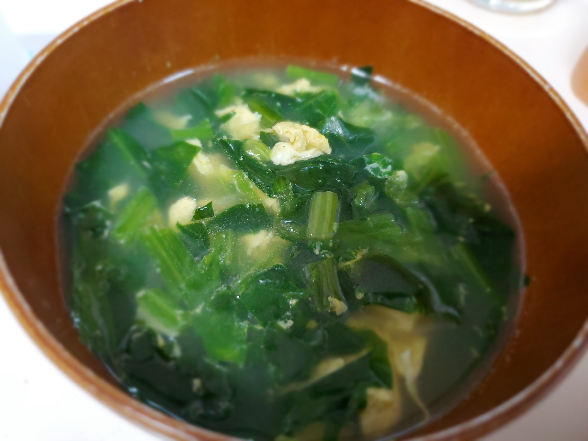 ツナ缶でほうれん草と舞茸のスープ