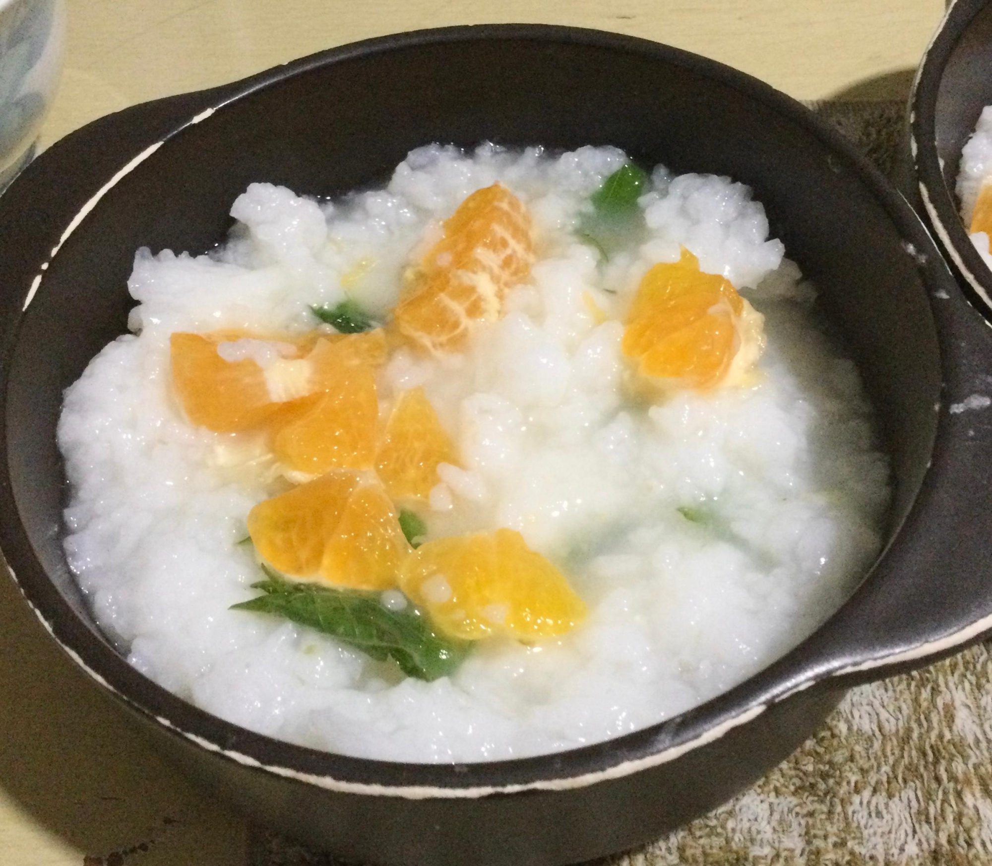 大葉みかん入りおかゆ♪