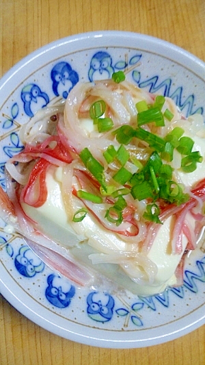 レンチンで！カニマヨ豆腐煮