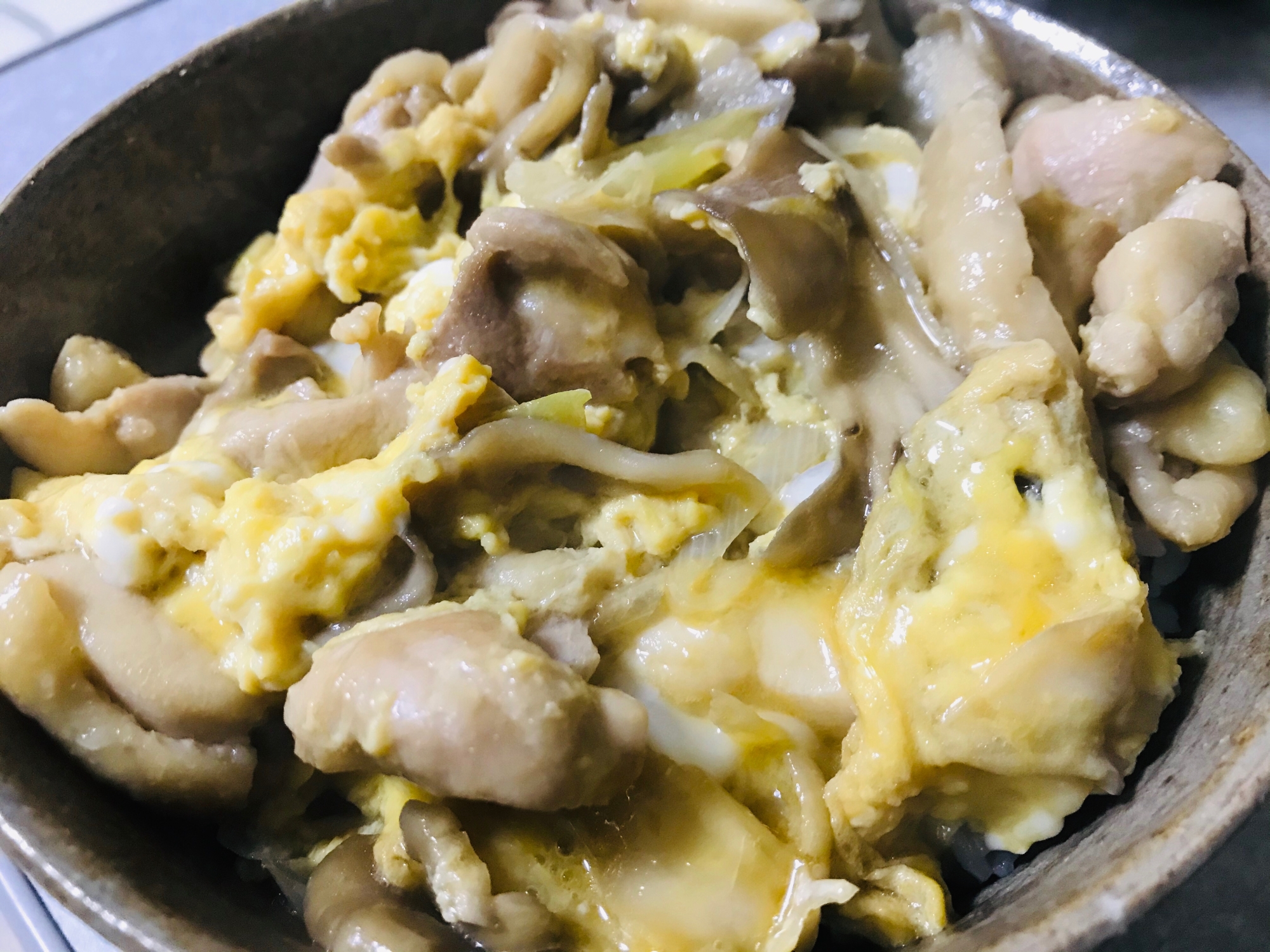 簡単！舞茸の親子とじ丼♫