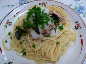 ツナと梅の冷製パスタ