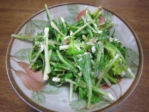 レンジで簡単！水菜のサラダ