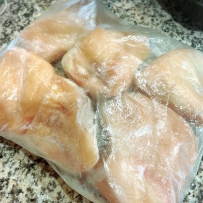 節約♩鶏肉の冷凍法