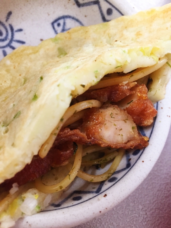 残り物で！お好み焼きピタパン