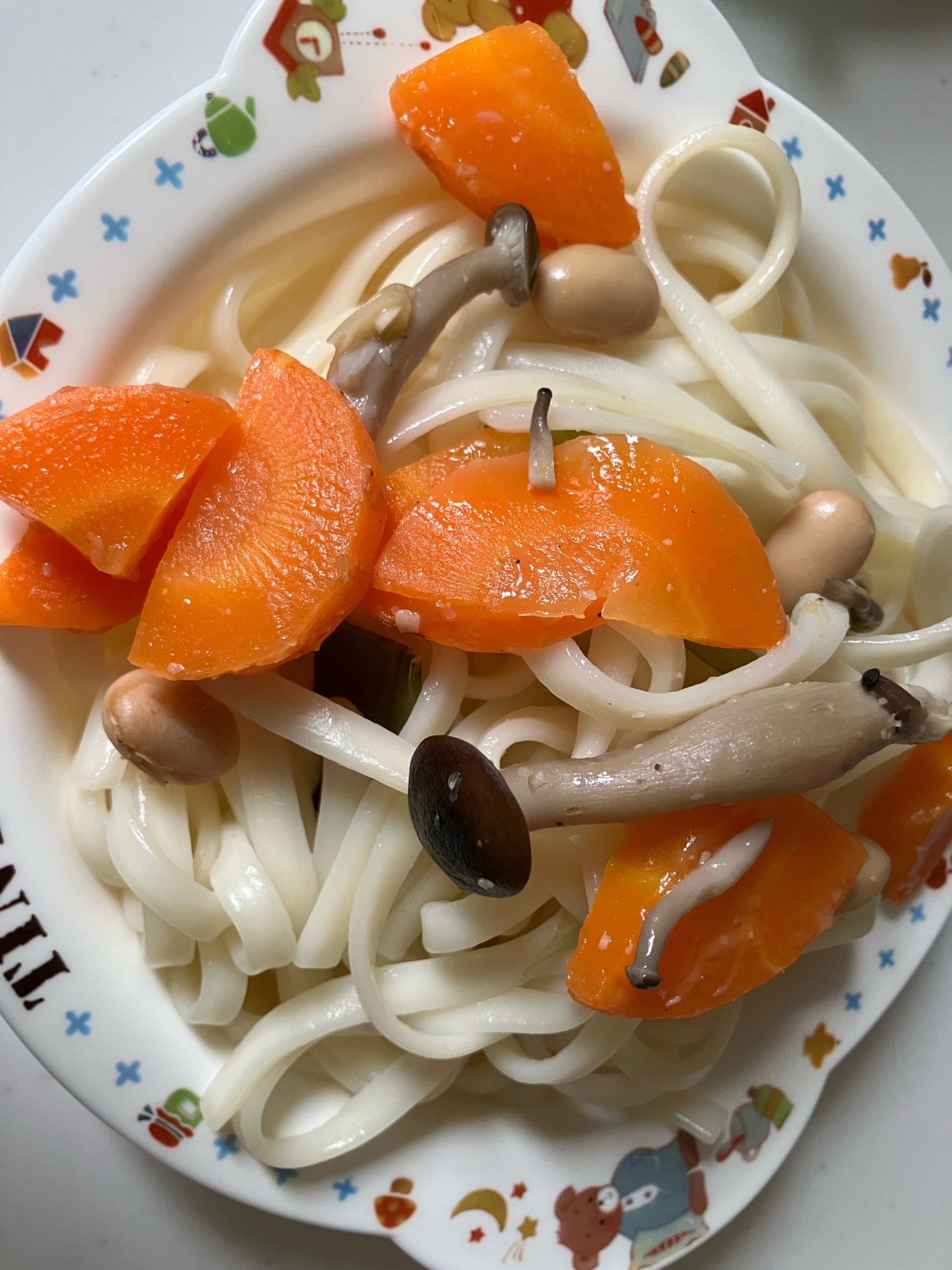 人参と豆うどん