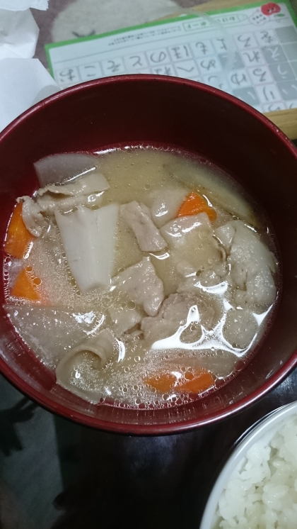 久しぶりに豚汁作りました。とても美味しかったです。ありがとうございます。