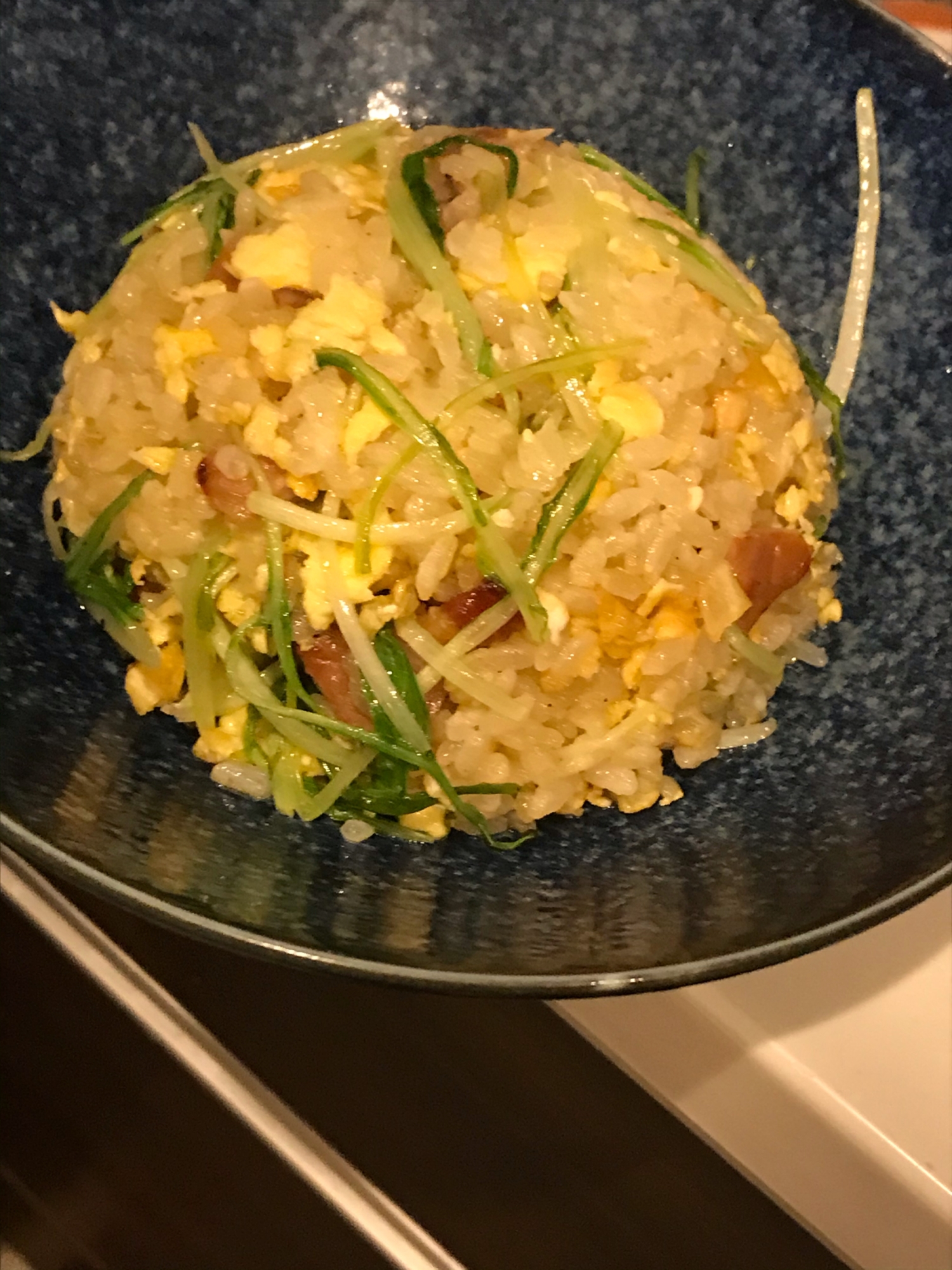 水菜入りチャーハン