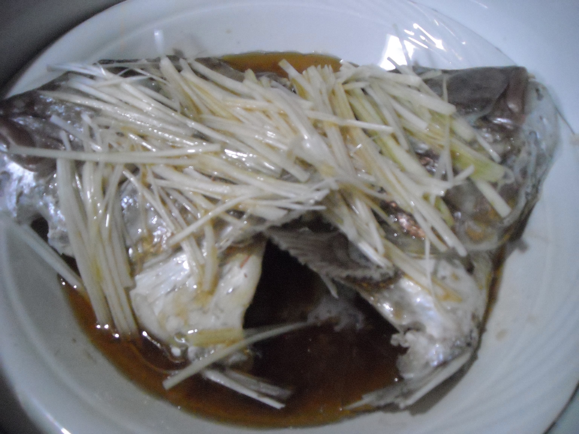 中華風鯛の頭の蒸し料理