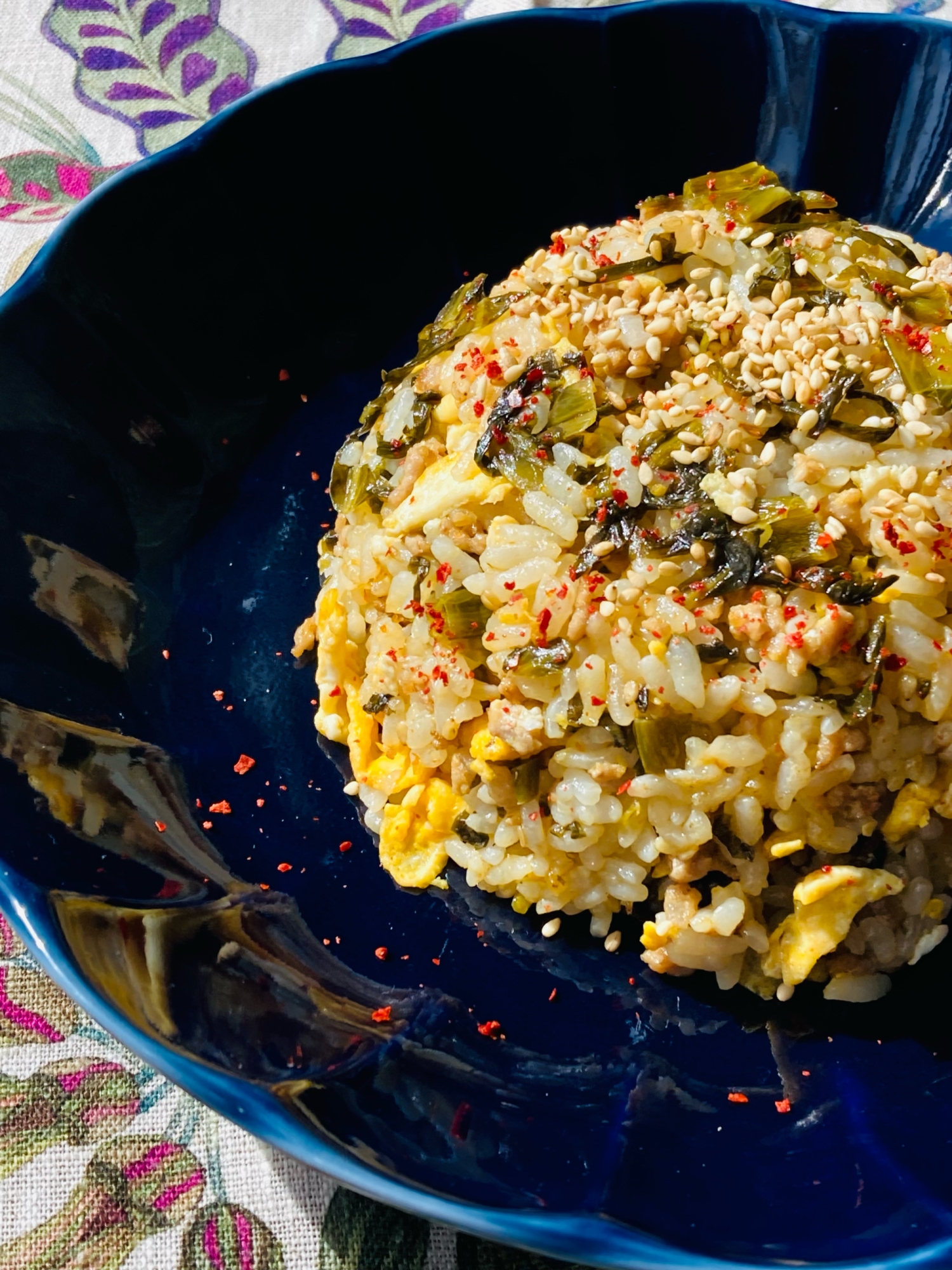 ♦️旨味引き立つ 高菜と豚肉のピリ辛チャーハン