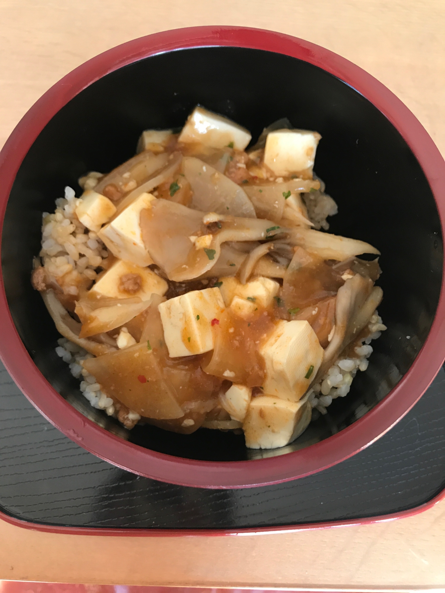 大根と舞茸のマーボー豆腐