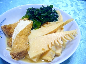 薄味で上品に　たけのこと厚揚げの煮物
