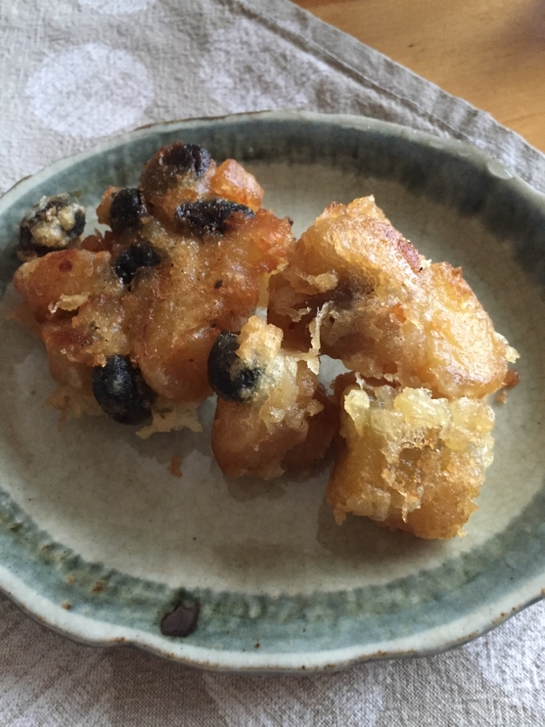 干し芋と黒豆のおやつ天ぷら