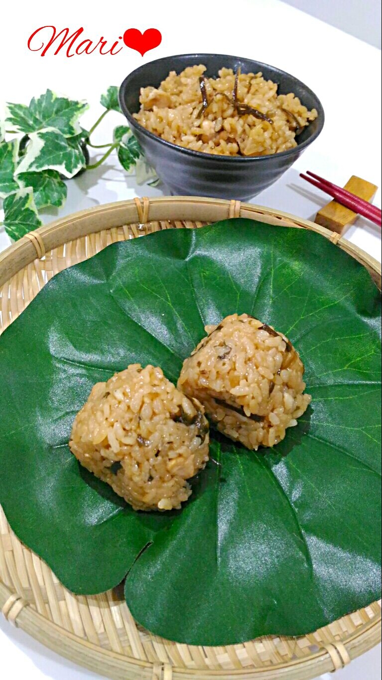 ふじっ子煮＆鶏肉！激旨☆炊き込みご飯