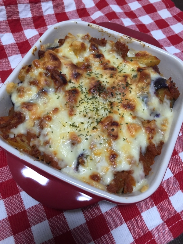 ミートソースで 茄子ミートグラタン レシピ 作り方 By ブルーボリジ 楽天レシピ