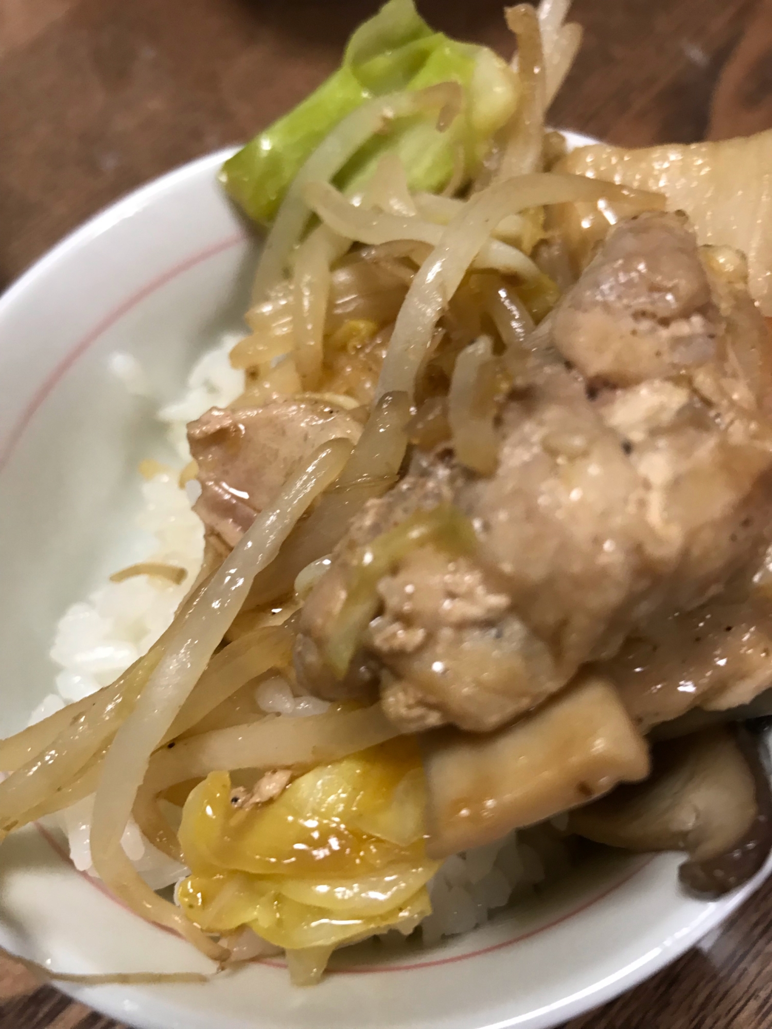 とりもも肉の野菜炒め丼