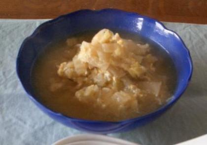 白菜スープはよく作りますが、卵でとじたのは初めて。マイルド＆コクアップでした！