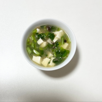 ほうれん草と油揚げの味噌汁