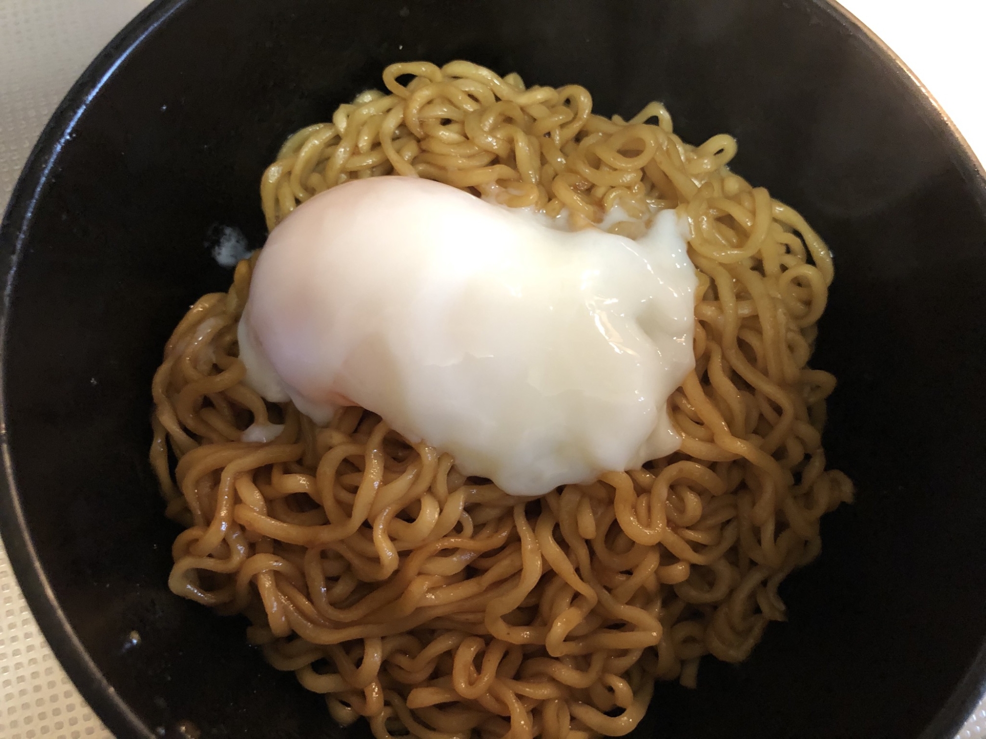 インスタント醤油ラーメンで油そば＋濃厚スープ