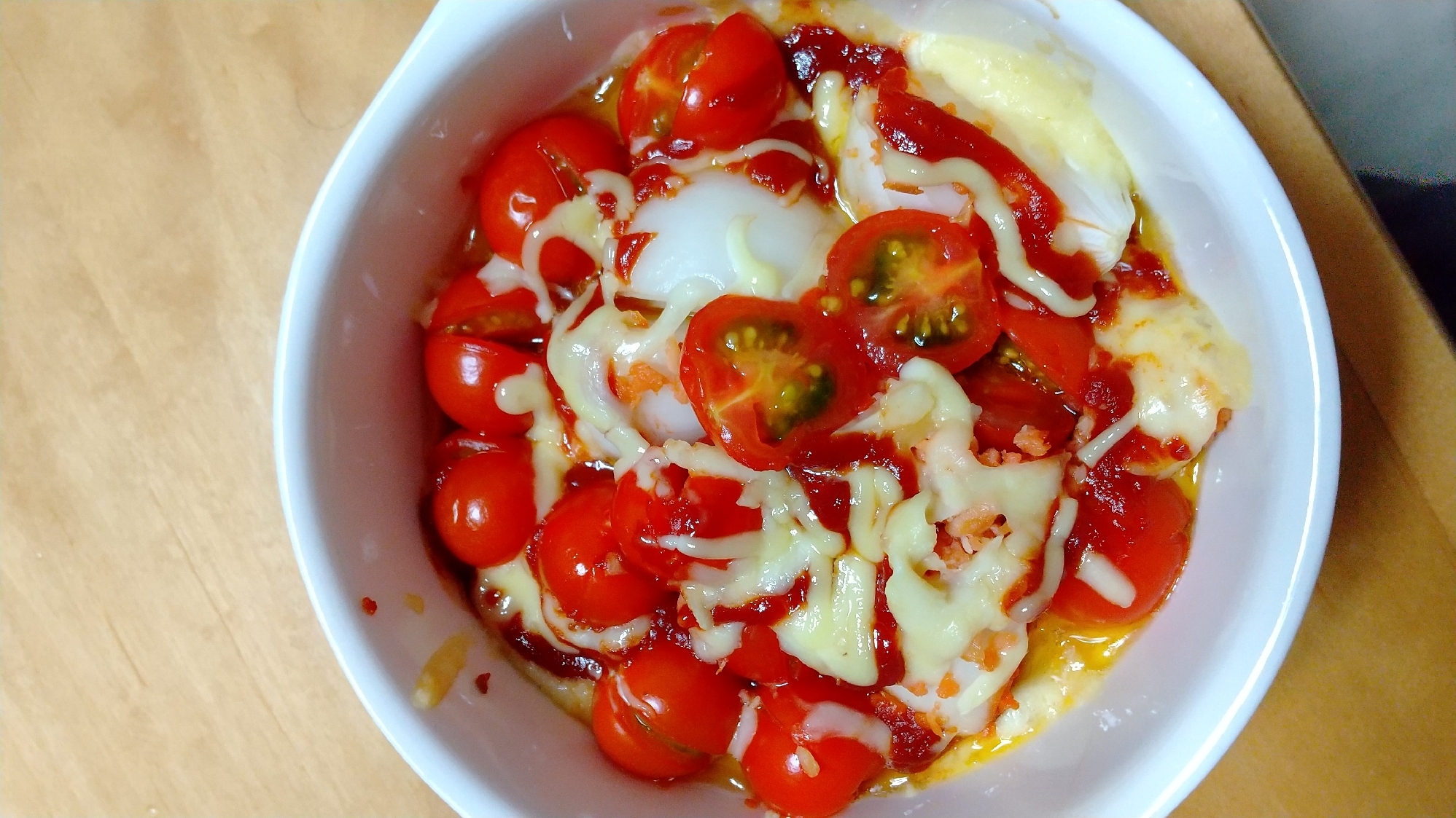 激ウマアツアツプチトマトと玉ねぎのチーズ焼き