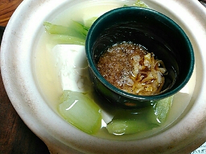 小松菜入り湯豆腐