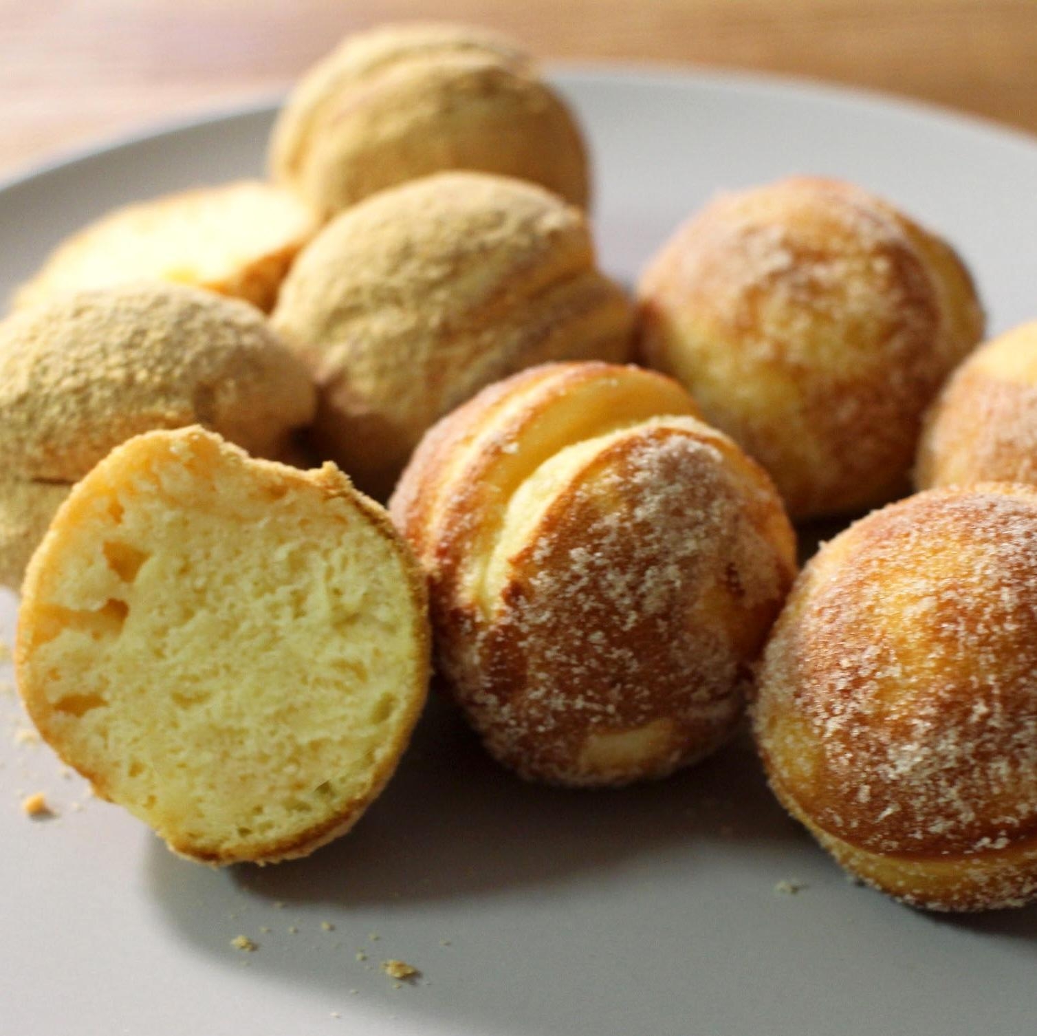 5で覚える/たこ焼き器でふわふわ米粉ドーナツ