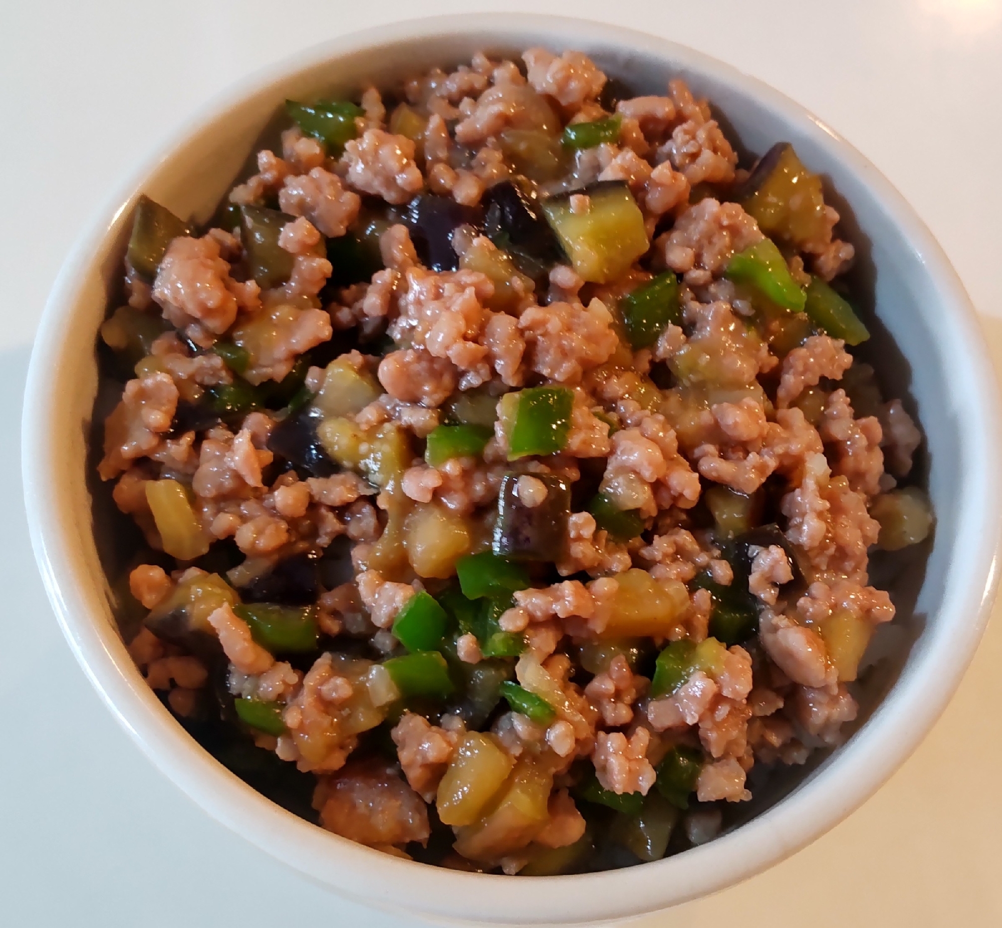 簡単ランチ✨豚ナスピーマン丼