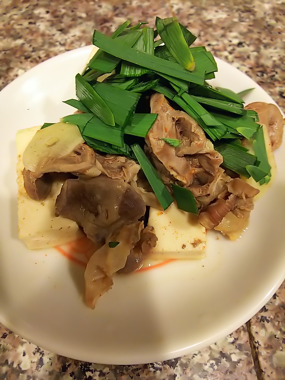 鶏レバーと豆腐の煮物