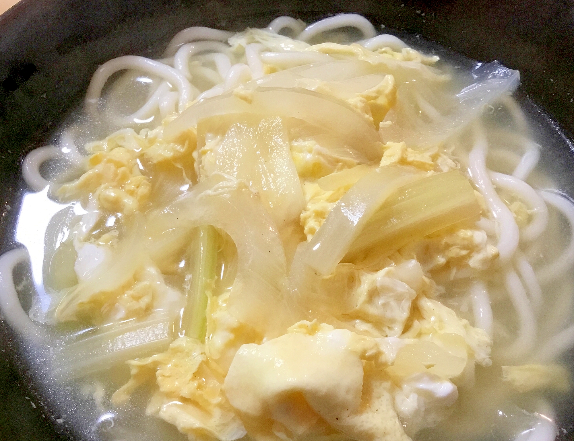 かき玉汁のソフト麺