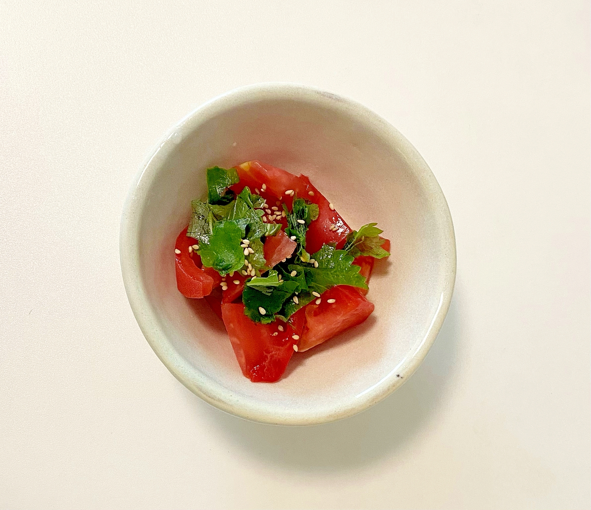 大葉とトマトの簡単サラダ