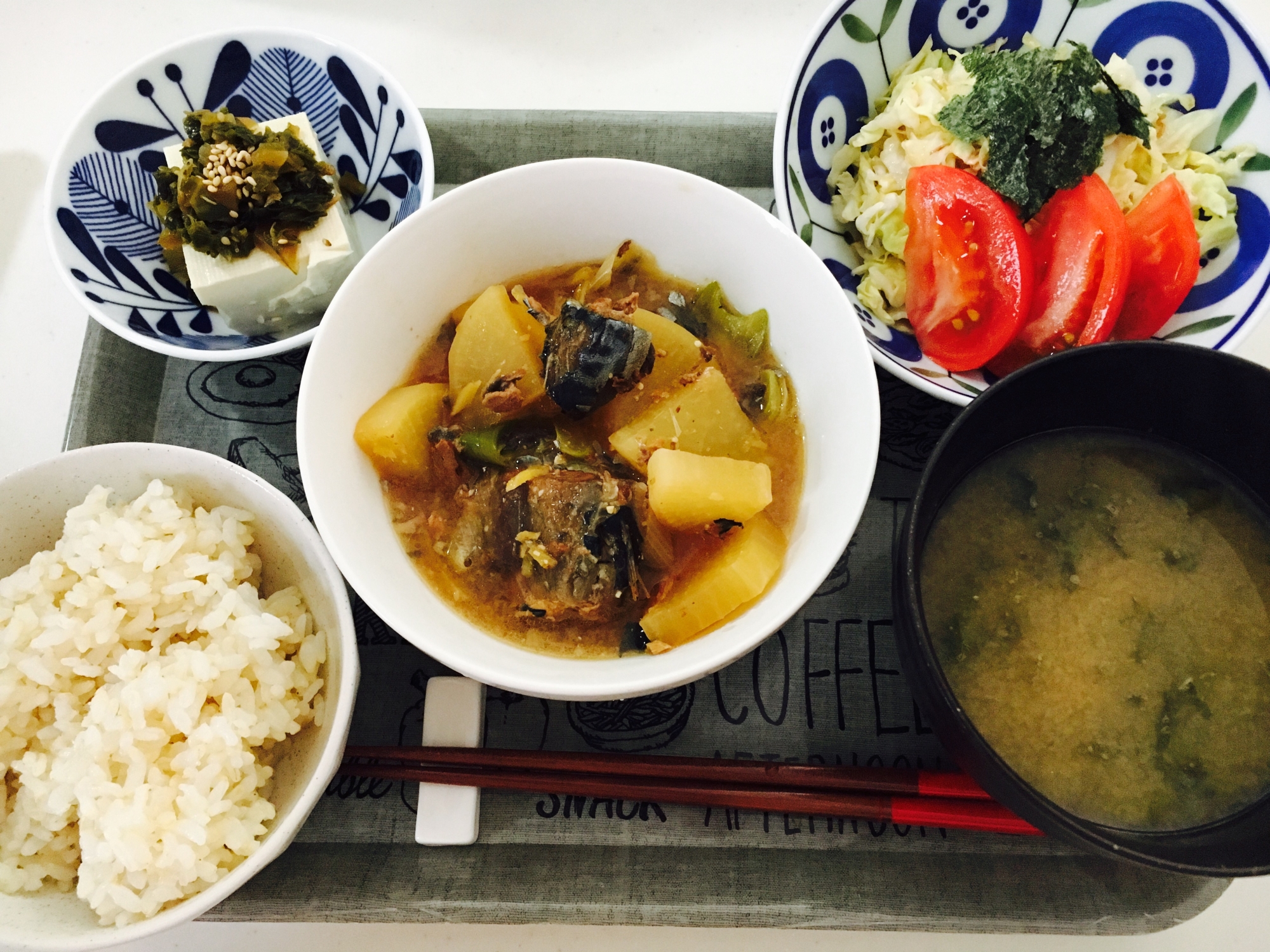 鯖缶を使った鯖大根の味噌煮