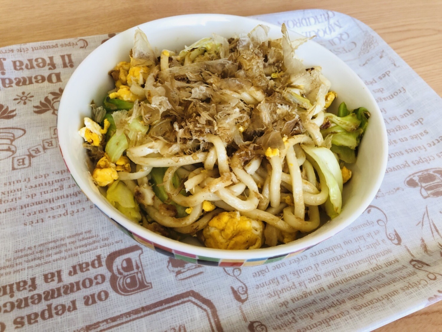 和風ツナ玉焼うどん