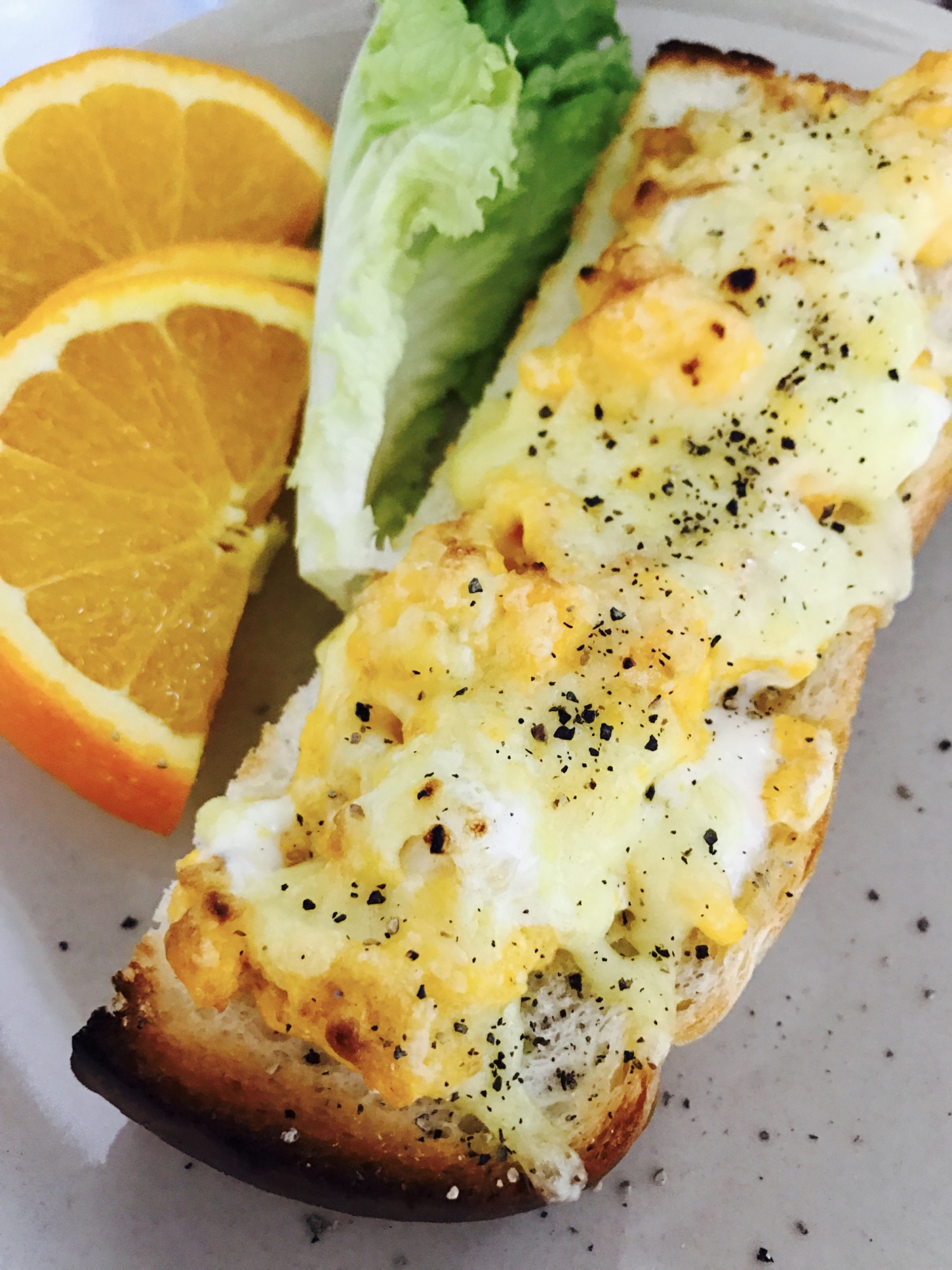 簡単朝ごはん カフェ風卵焼きのオープントースト レシピ 作り方 By Toytoy Saori05 楽天レシピ