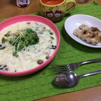 【糖質制限】糖質0麺♡濃厚チーズのクリームパスタ