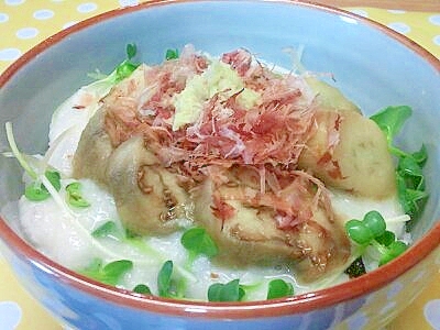 焼きなす＆とろろの丼