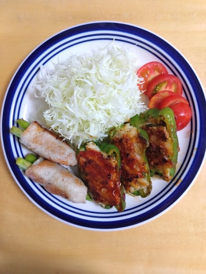 ピーマンの肉詰め♩(余分なつなぎなし)