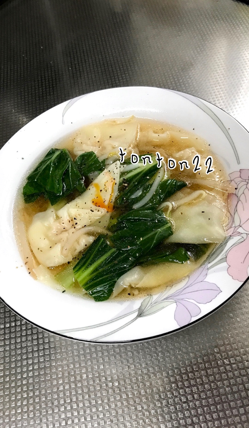 肉ワンタンスープチンゲン菜入り☆