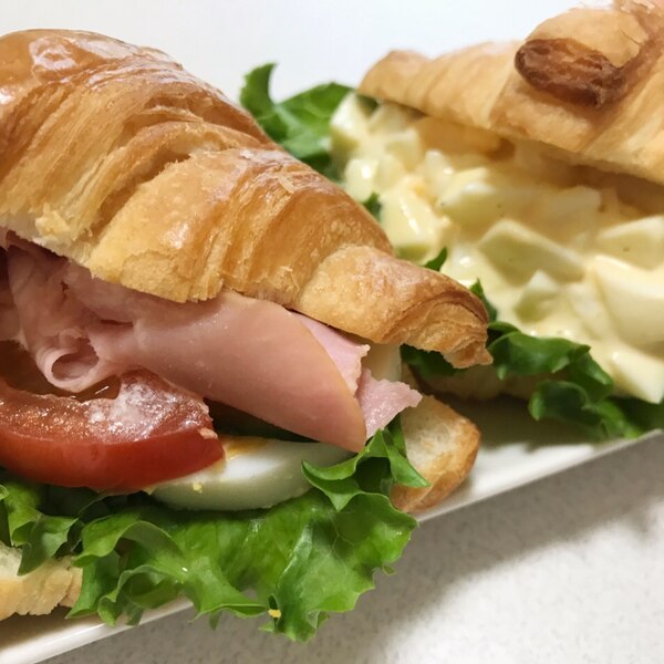 コンビニパンでクロワッサンサンド レシピ 作り方 By Ham Mama 楽天レシピ コンビニパンでクロワッサンサンド レシピ 作り方 By Ham Mama 楽天レシピ