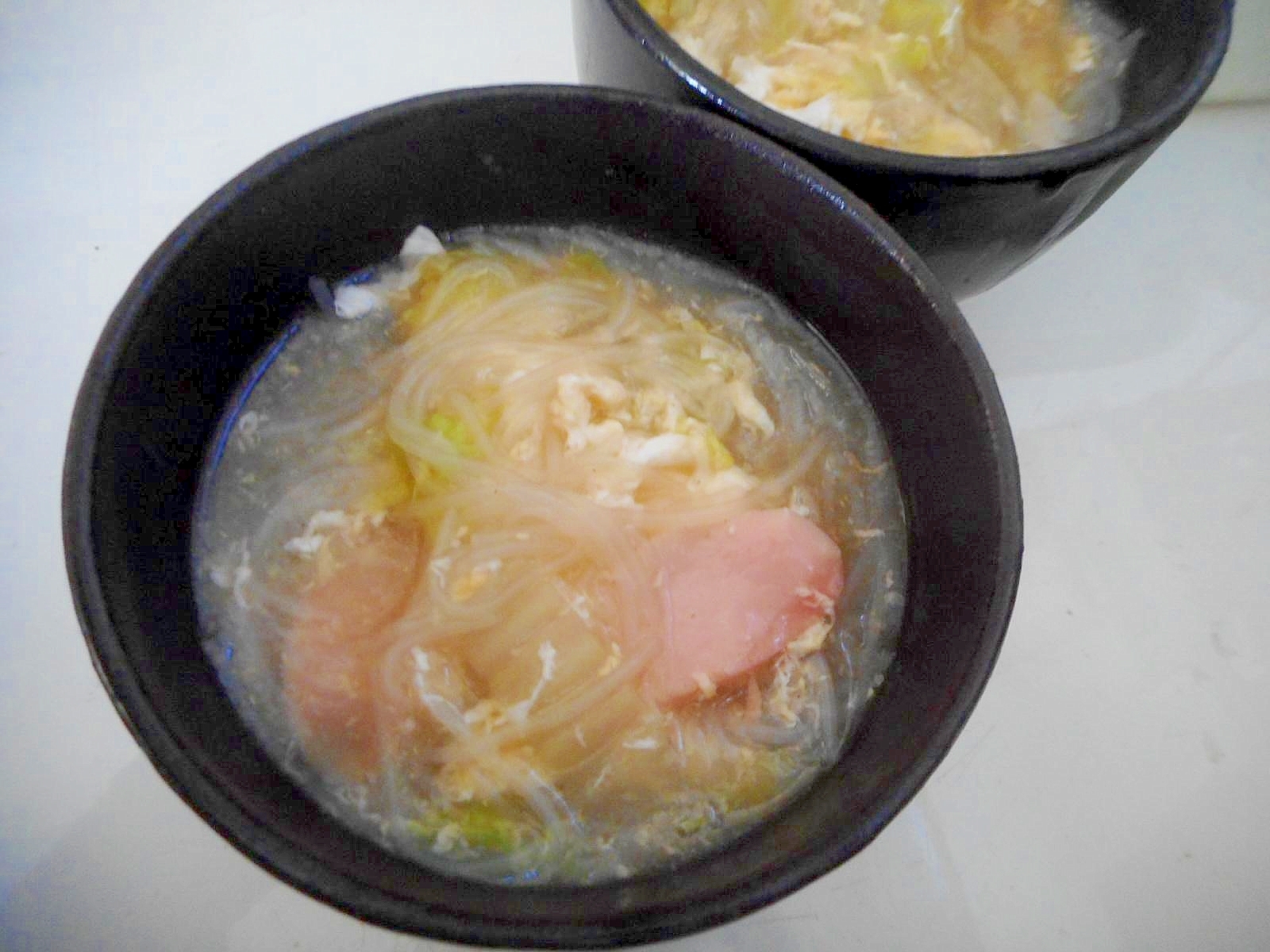 ギョニソと白菜の春雨スープ