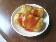 冷凍ロールキャベツのケチャップ煮込み