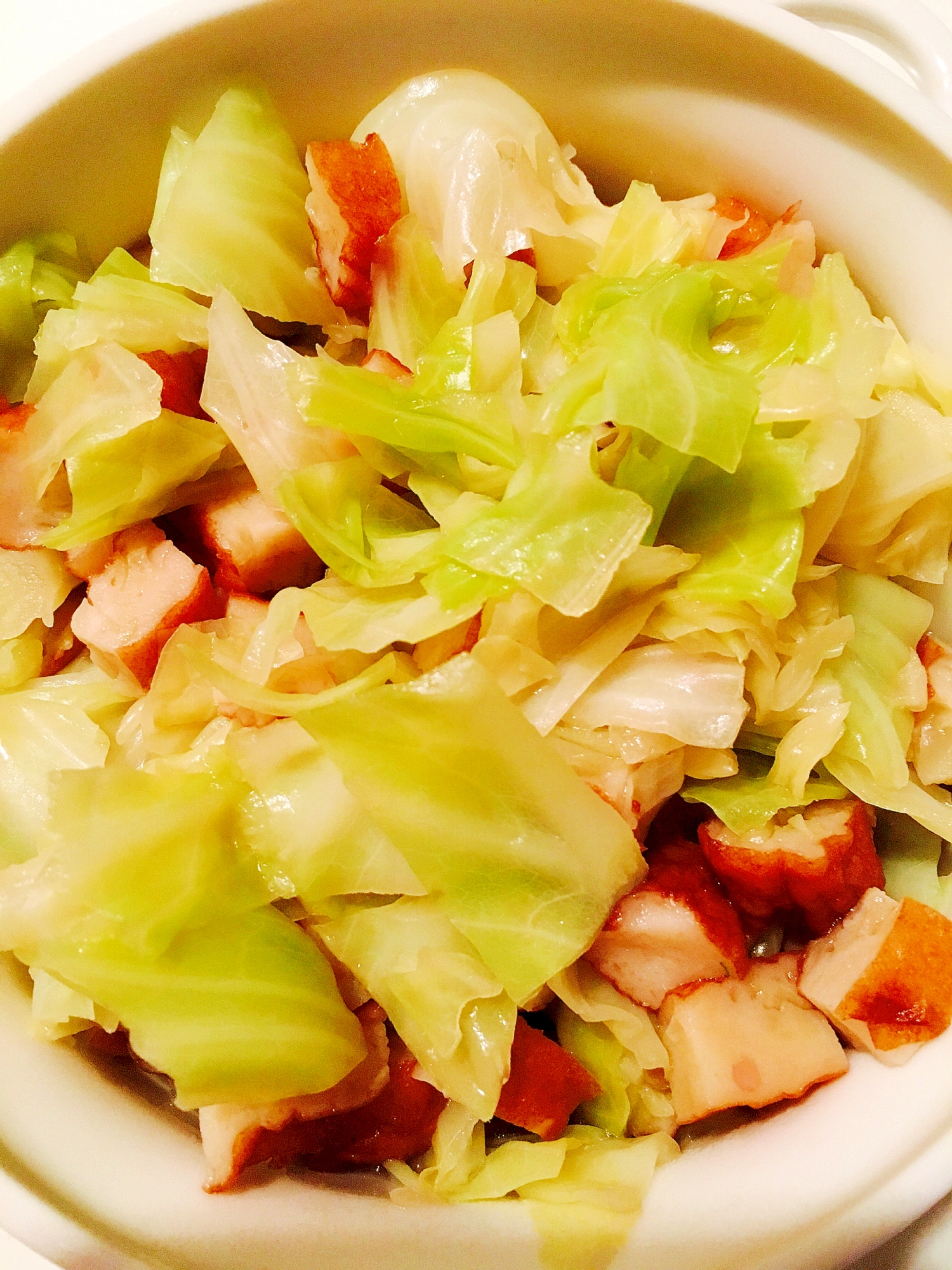 さつま揚げとキャベツの煮物