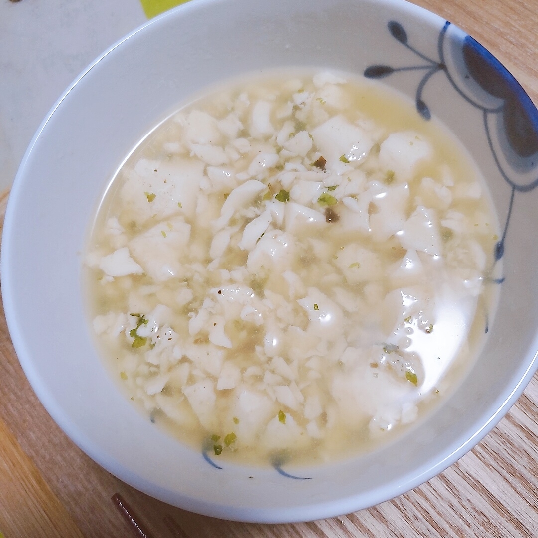 崩し豆腐のあんかけ