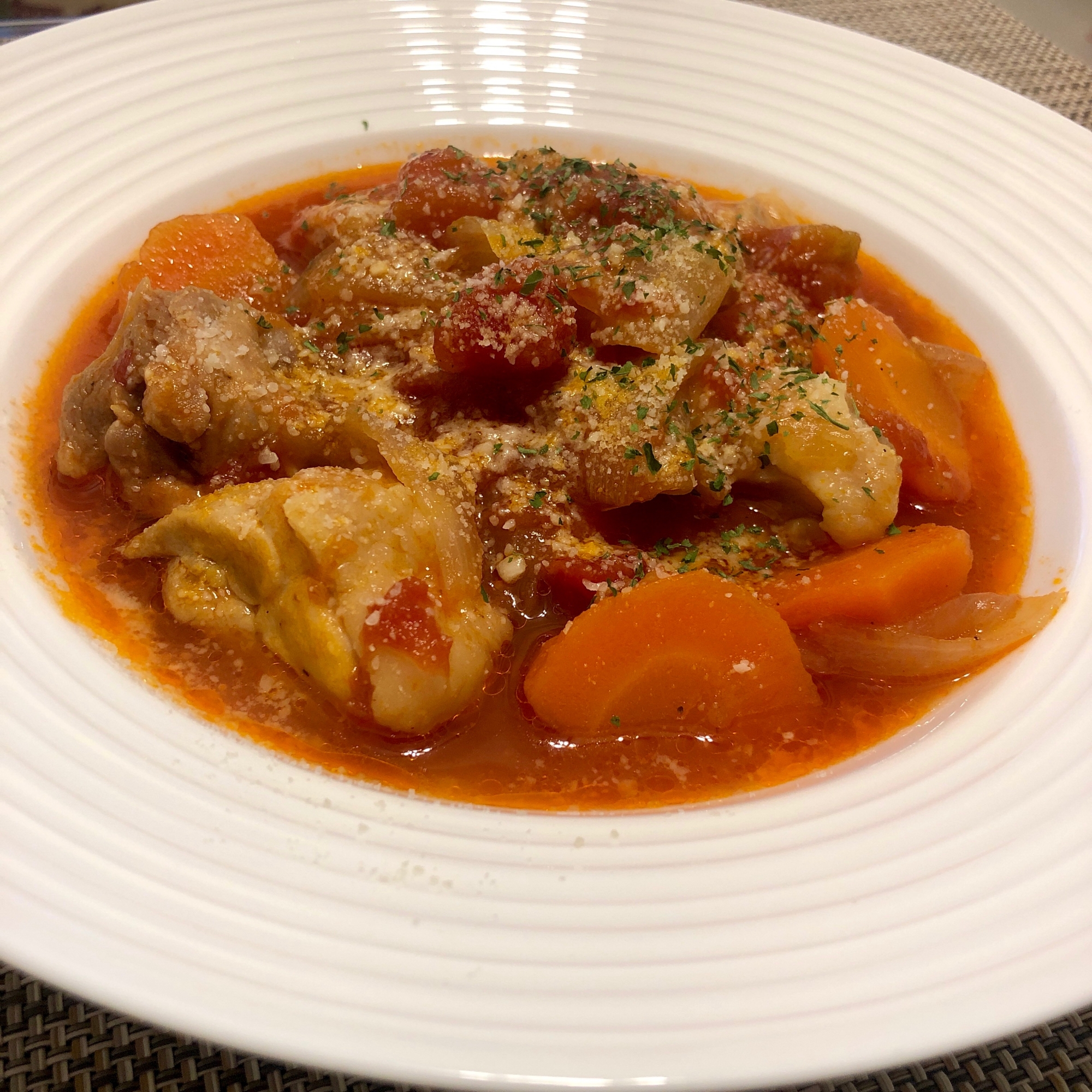 【炊飯器で作る】チキンのトマト煮込み