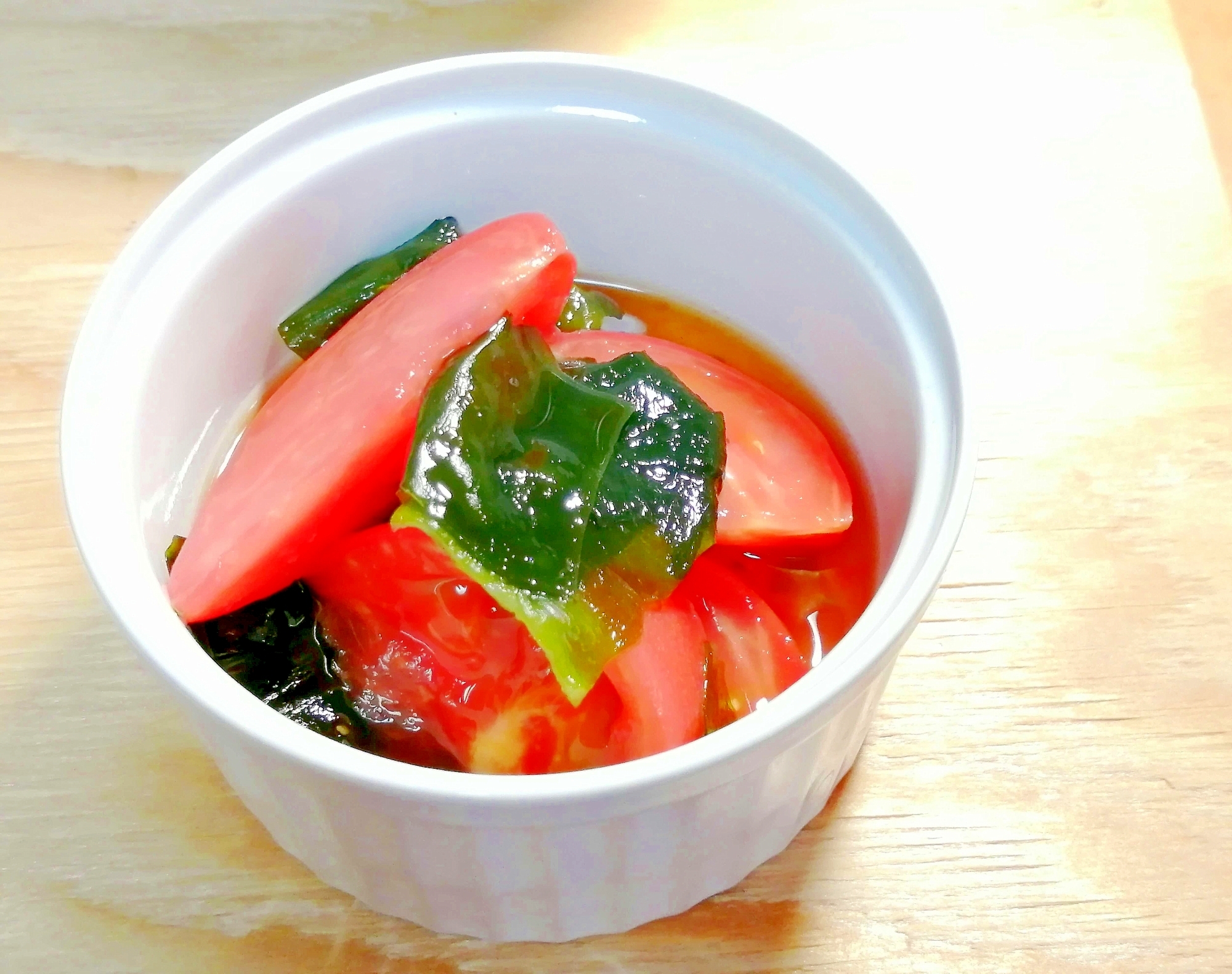 【めんつゆで】トマトの酢の物