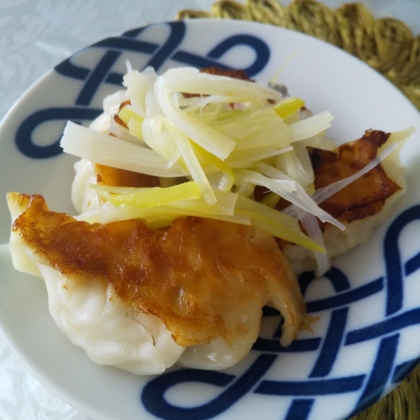 たっぷりの蒸し焼き葱があると餃子が豪華になりますね♪寒い日にピッタリの素敵なレシピごちそうさまでした(^o^)