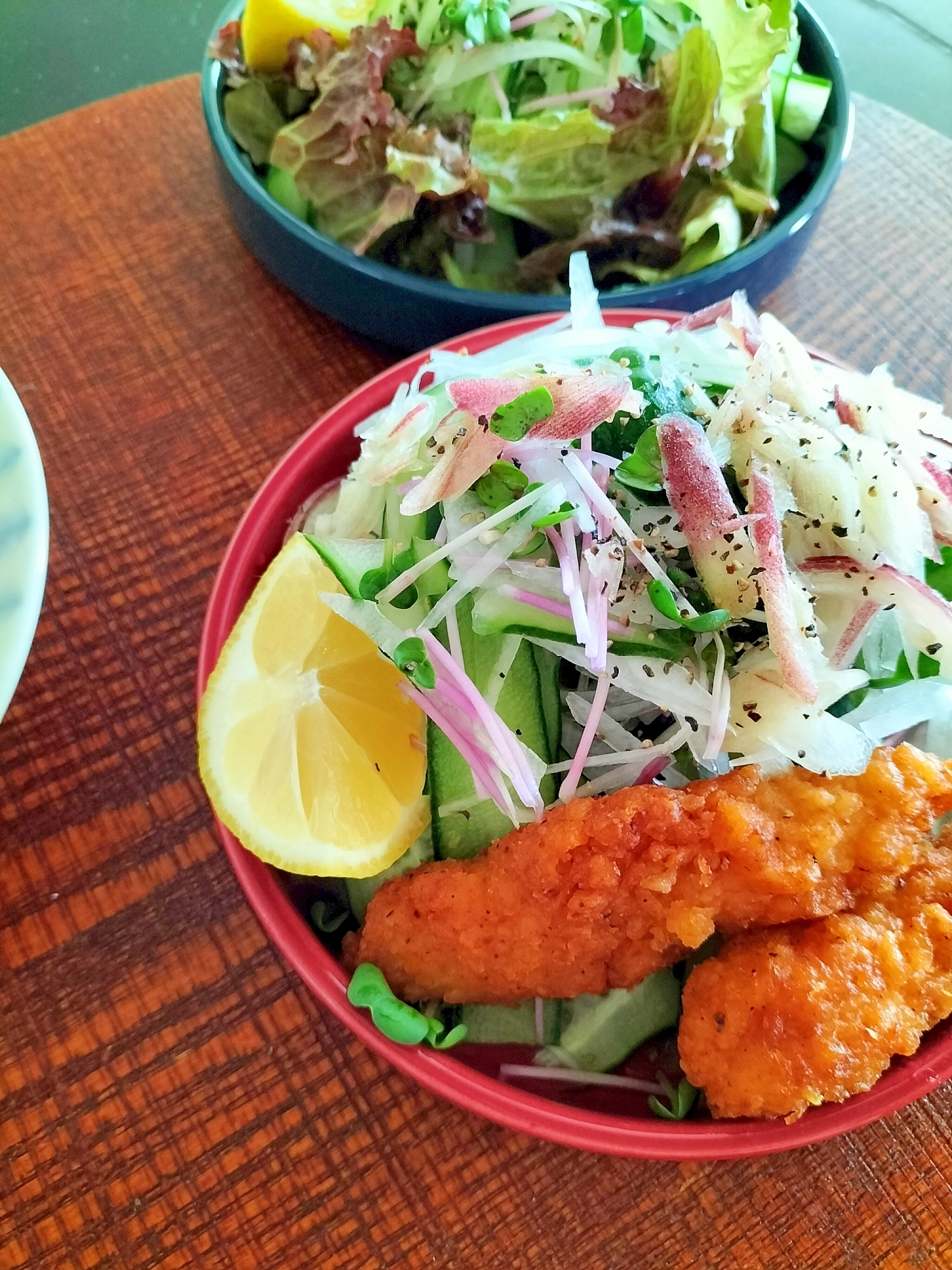鶏からとみょうがの大根サラダ♪