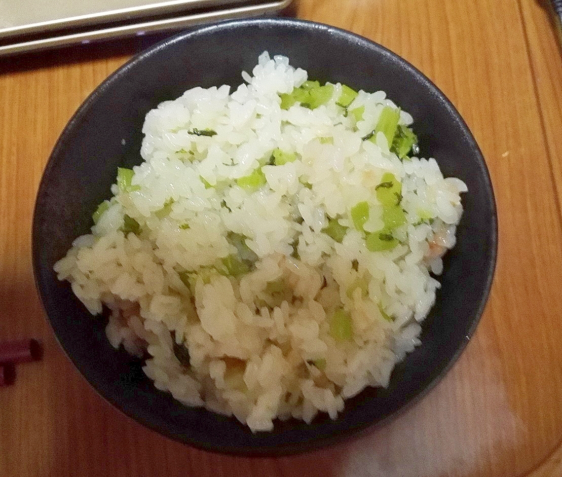 大根の葉の炊き込みご飯