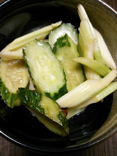 濃い味付けが好きなので、野菜を切って1晩漬け込みました。
唐辛子がきいていて、とても美味しかったです(*^▽^*)