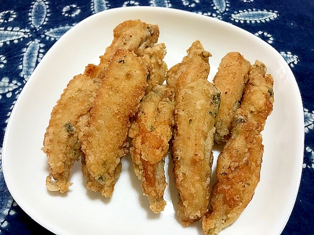 セロリ風味の手羽中竜田揚げ