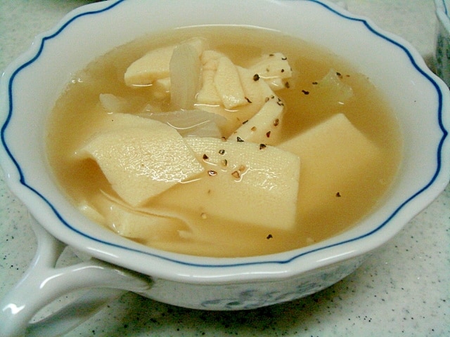 高野豆腐&玉葱のコンソメスープ レシピ・作り方 by ねあっっ - 楽天レシピ 高野豆腐&玉葱のコンソメスープ レシピ・作り方 by ねあっっ - 楽天レシピ