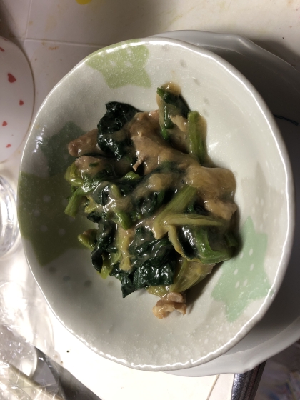 超簡単で美味しい！ほうれん草と豚肉の炒め煮
